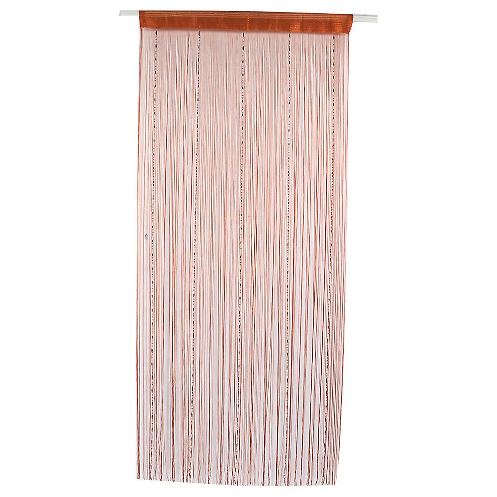 Polyester Dörr Fönster Gardindraperi för Sovrum Vardagsrum Dekoration (Brun)