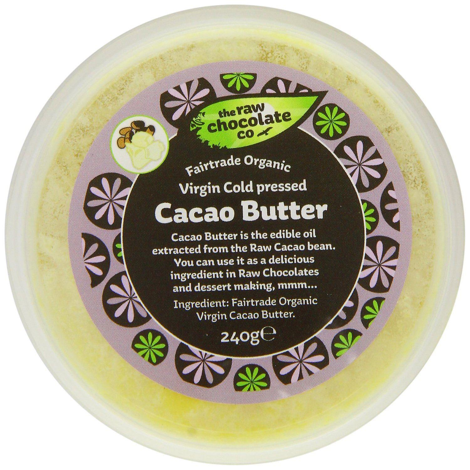 The Raw Chocolate Organic Virgin Cold Pressed Cacao Butter 240 g