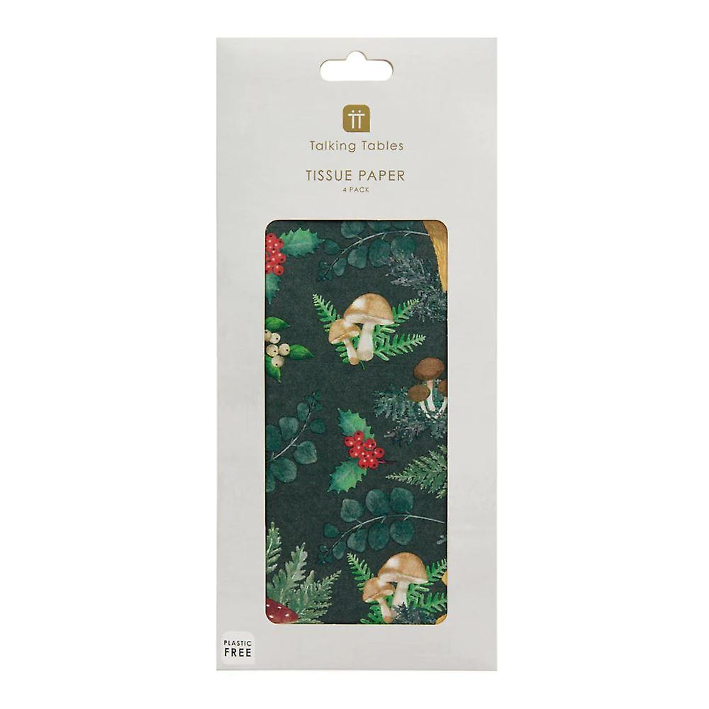 Midnight Forest Wrapping Tissue Paper | Festive Novelty Gift Wrap 4 Sheets