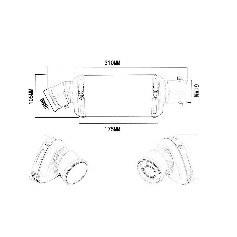 Universal Motorrad Yoshimura Auspuffrohr Schwanz Flucht Für F850GS R15 GSXR150 NVX155 ATV Pit Dirt Motorrad Schalldämpfer DB Mörder