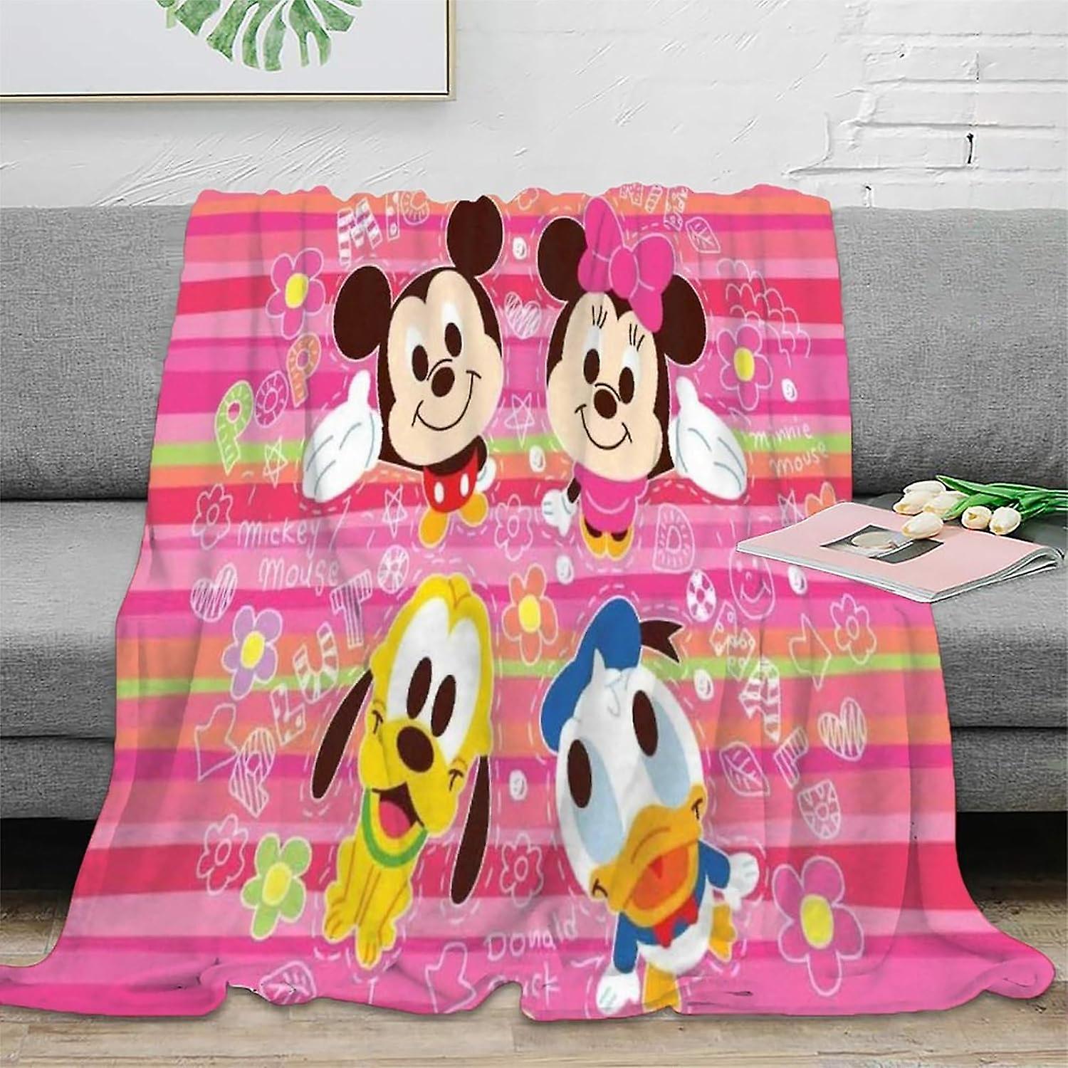 SHAARI Flannel Fleece Bed Blankets,Soft Warm Microfiber Blanket,3D Mickey Mouse Fuzzy Plush Blanket Autumn & Winter Warm Plush Blankets for Bed