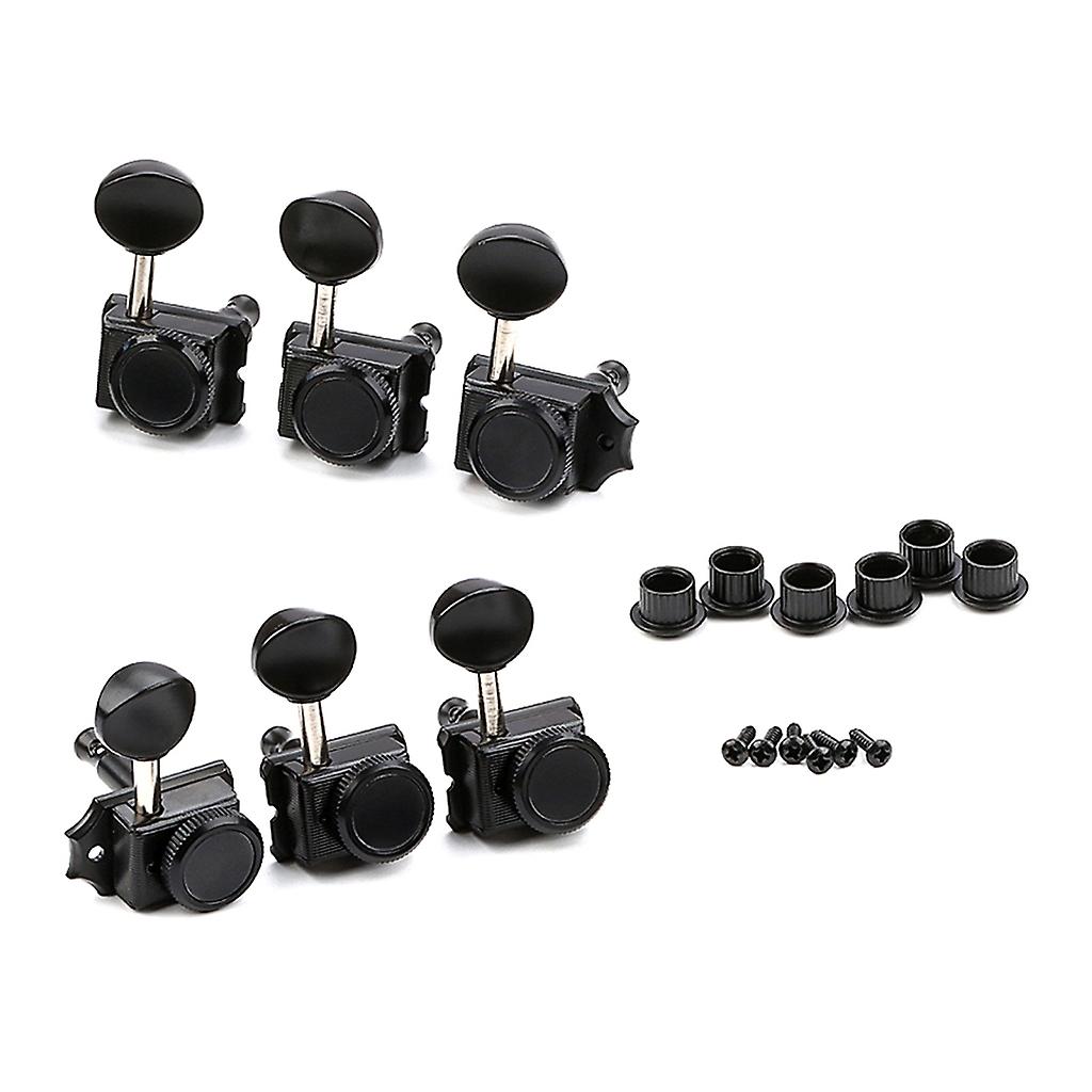 Electric, Acoustic Guitar 6 Inline Lock String Tuners Locking Tuning Key Pegs