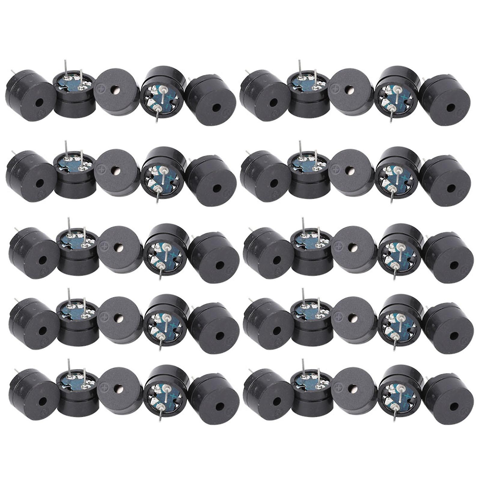 Jadeshay 50Pcs Passive Buzzers, Electromagnetic Type 16ohm Versatile Buzzers 3V-12V AC Compatibility DKQN7