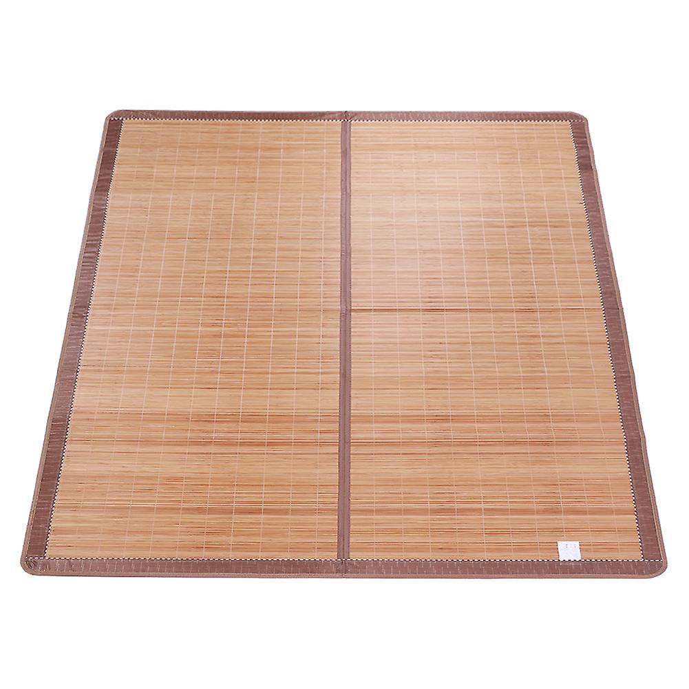 Double Sided Bamboo Mat Mattress Carbonized Cooling Sleeping Bed Mat for Summer150x195cm