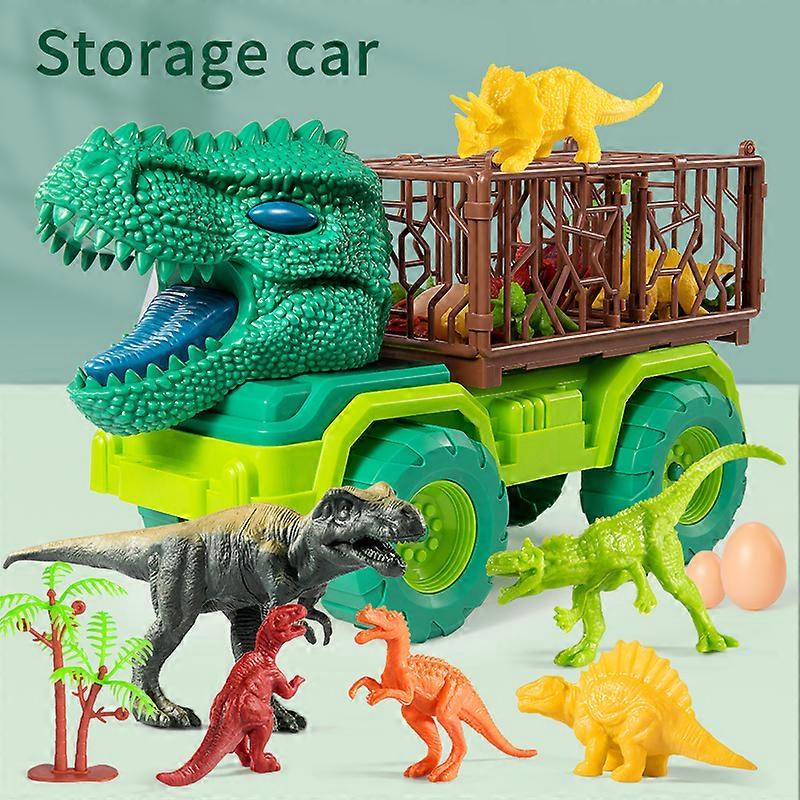 thumbnail interactive-video image 1 of Toysery Dinosaur Transport Truck Carrier With 6 Dinosaur Toys - 16 Inch Play Set For Kids 3+ 1 of 14