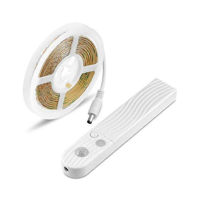 Motion Sensor Light Strip Battery Operated 3m LED For Under Cabinet, Stairs, Kitchen With On/Off Sensor Self Adhesive Magnetic Box (Warm White)