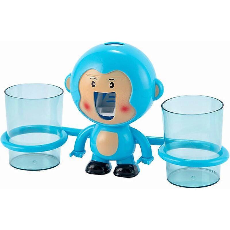 Wall Mounted Automatic Toothpaste Dispenser for Kids with 2 Cups for Bathroom