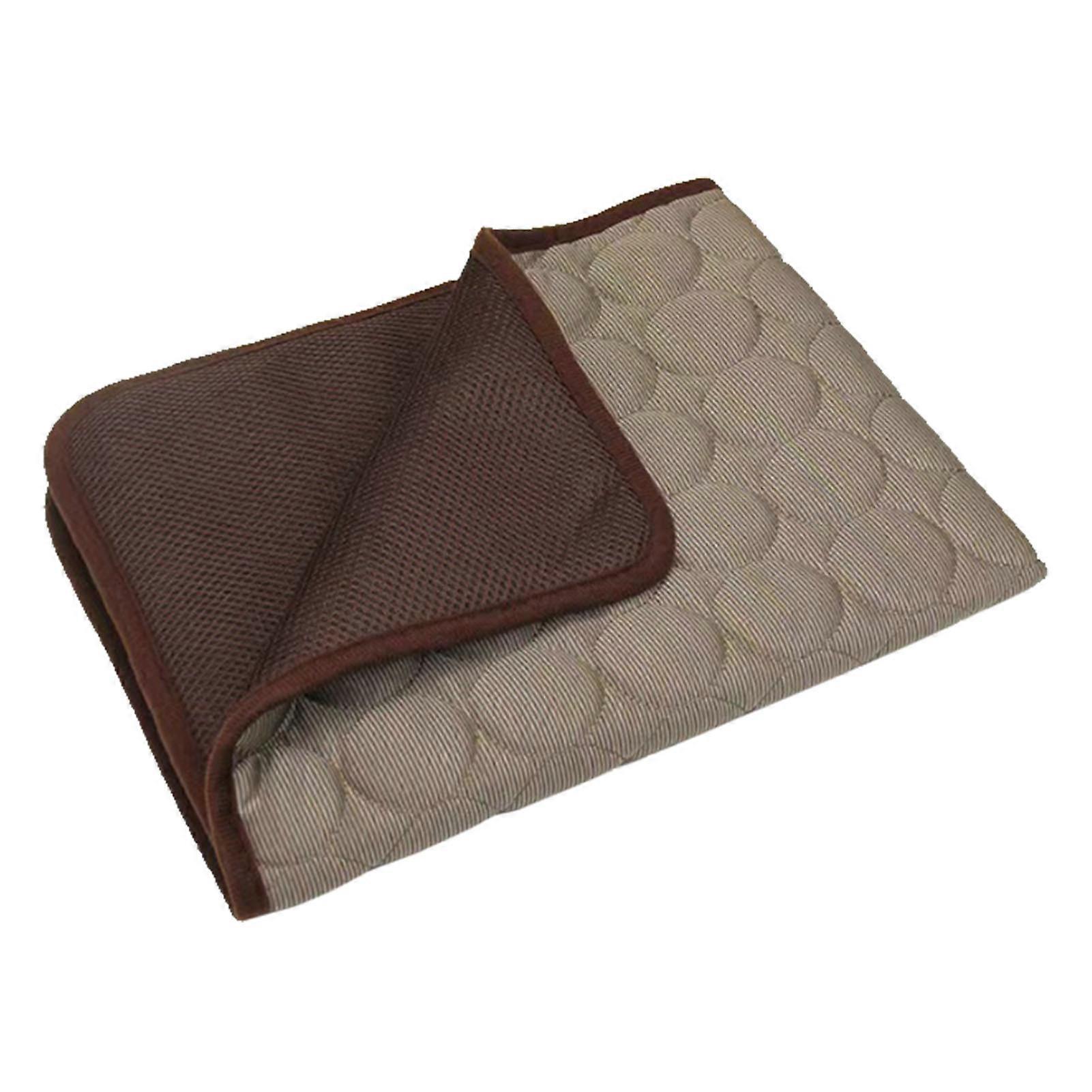 الأليفة تبريد حصيرة تبديد الحرارة تنفس مريحة وسادة الثلج الأليفة العصرية لفصل الصيف S (مناسبة في حدود 4 كجم / 8.8 رطل) القهوة