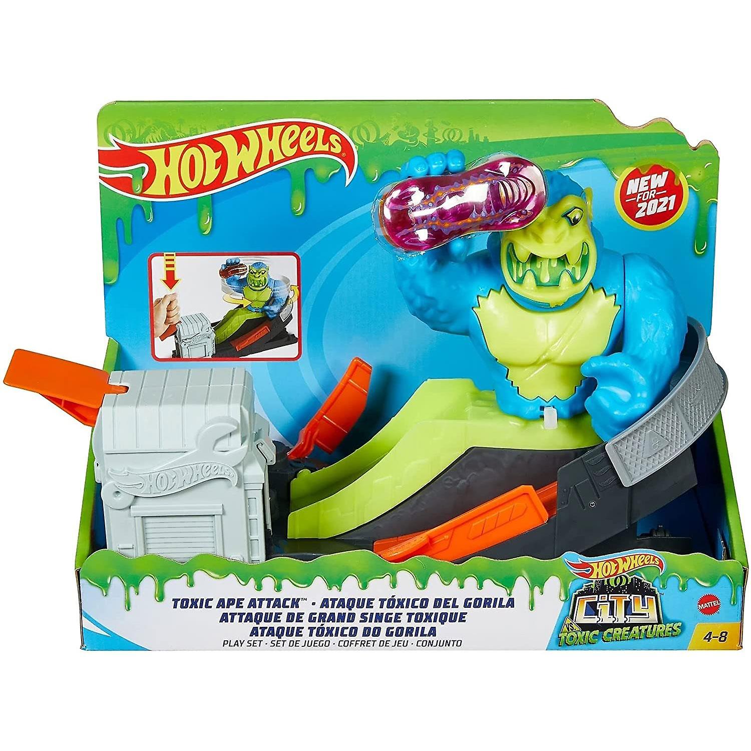 Hot Wheels Toxic Ape Attack Playset