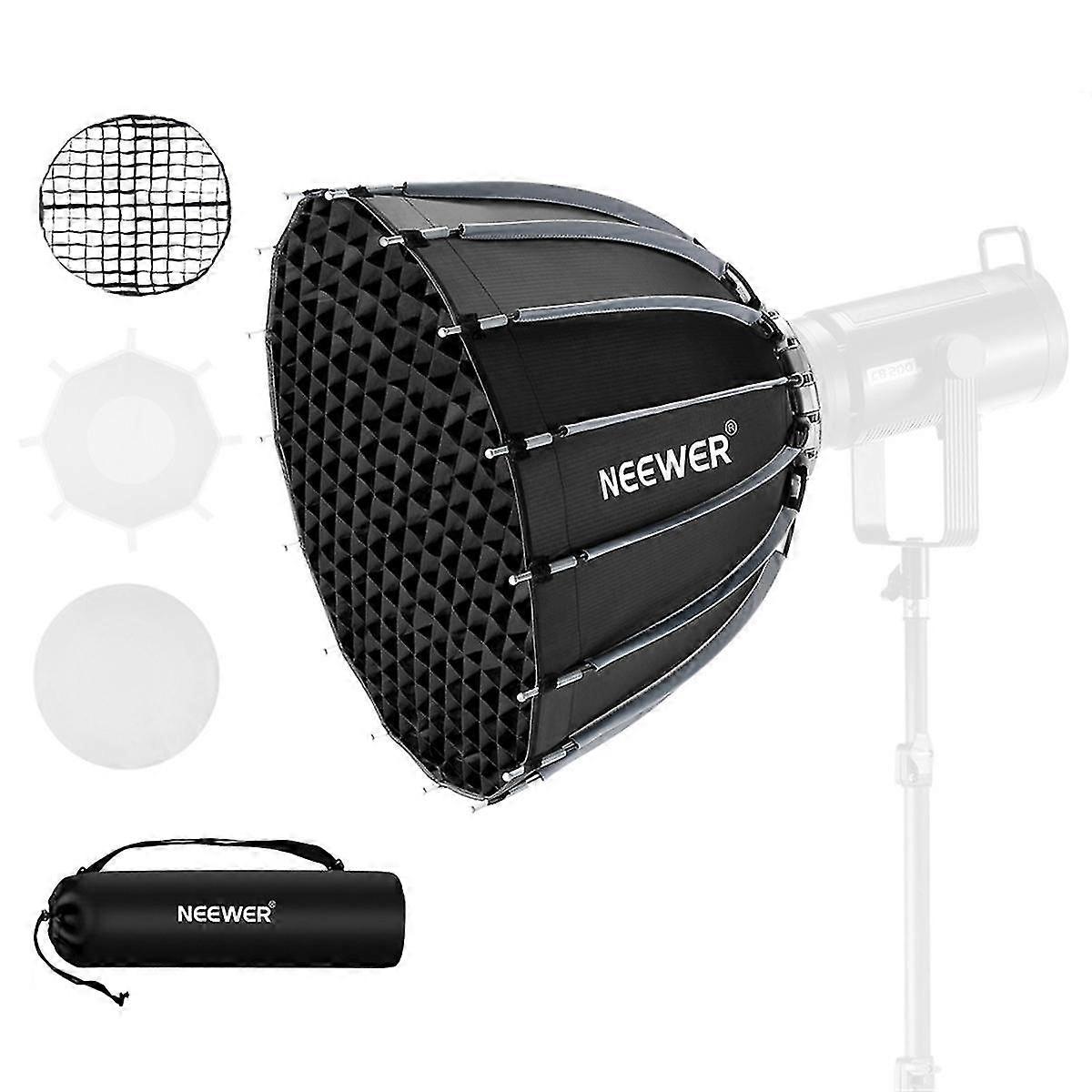 21,7 polegadas 55cm de liga de nylon parabólico profundo com grade de malha com bolsos Gusseted Quick Release Soft Box