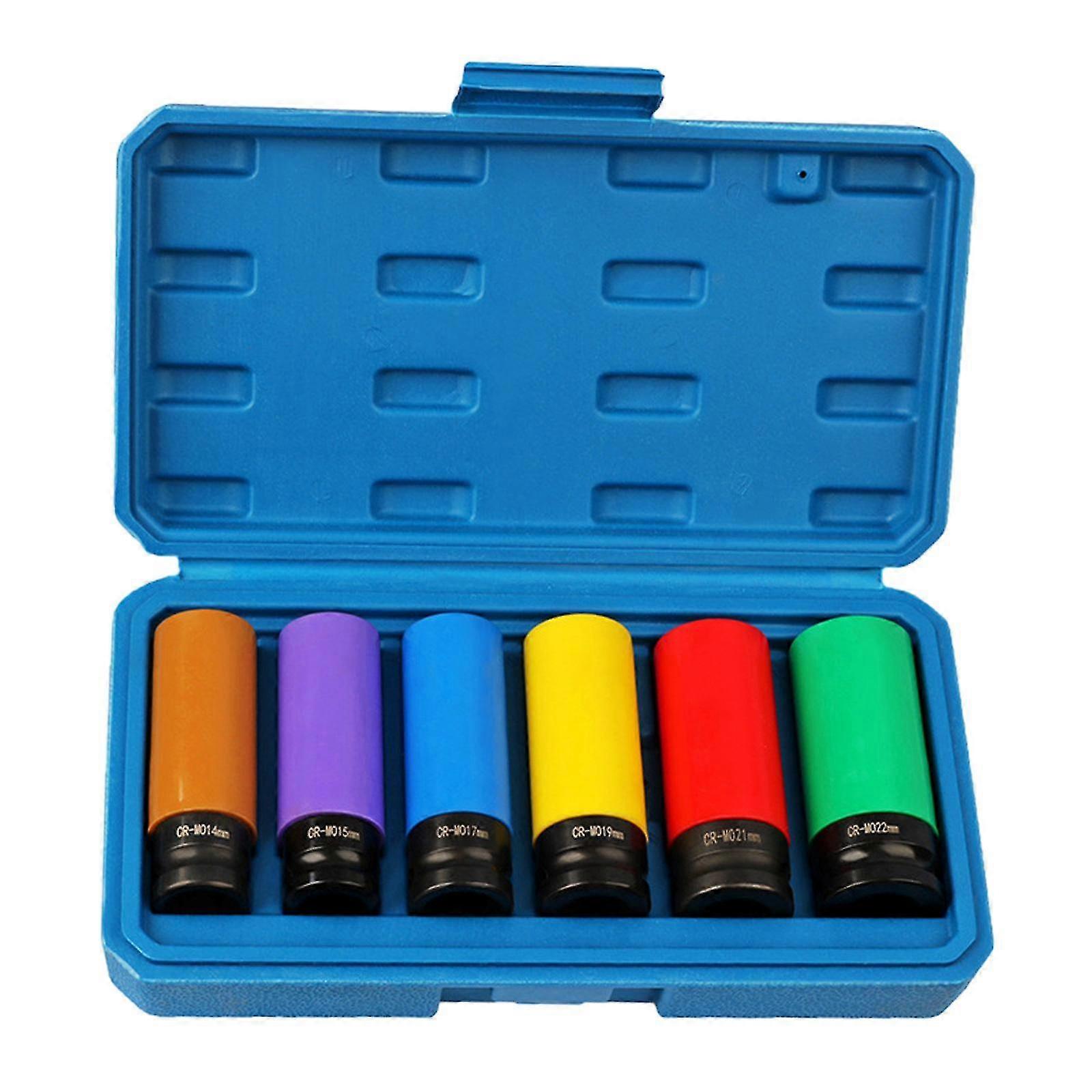 Wheel Socket Set Thin Socket Set Metric 17mm ,19mm, 21mm ,Socket Spanner Set Protective Wheel Impact Socket Set for Men Dad