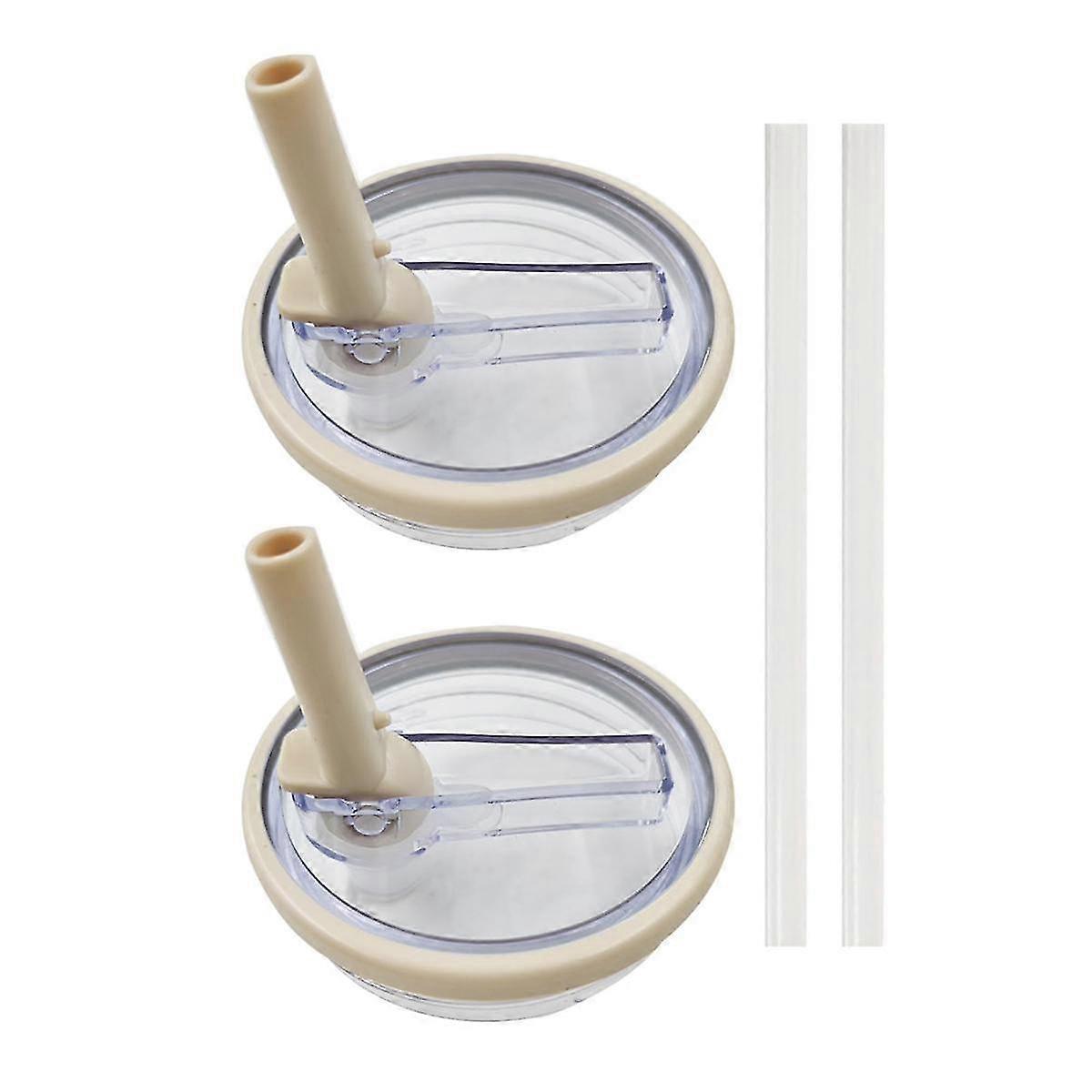 Paquet de 20 oz Tumbler Flip Straw Lid Remplacement compatible avec Quencher, réutilisable anti-éclaboussures T