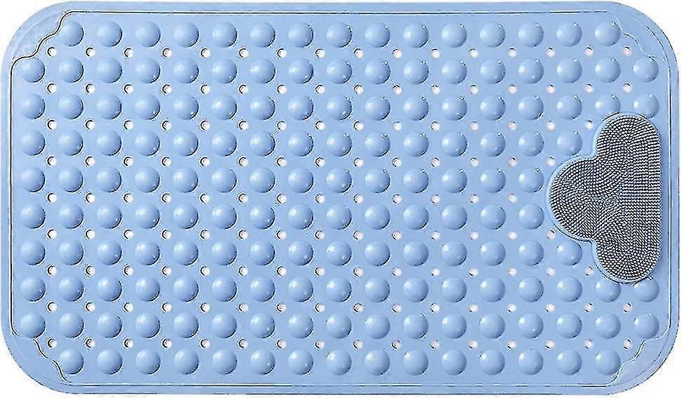 حصيرة دش كبيرة غير قابلة للانزلاق مع فرشاة تنظيف القدم ، أكواب شفط مدلك القدم ، 40x70 سم (D-B2)