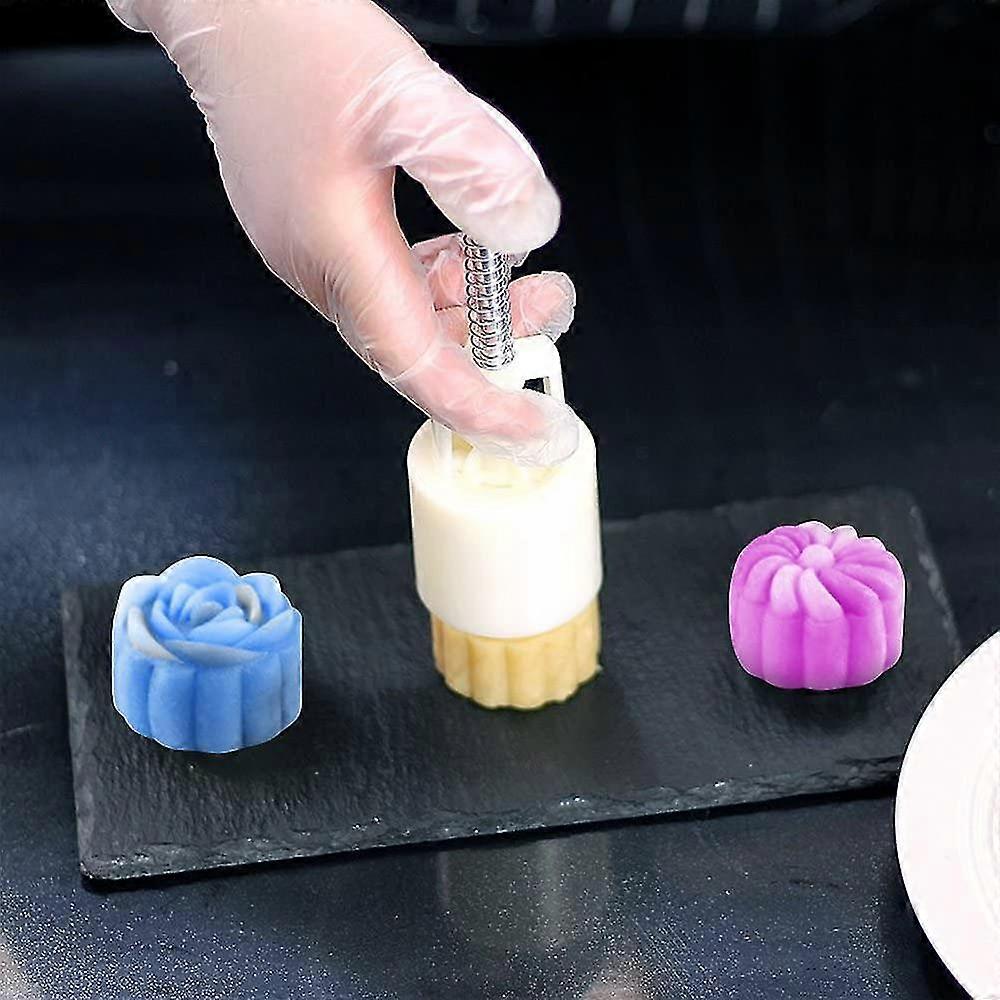 Mooncake Mold Press 50g With 4 Flower Shaped Decoration Tools For Baking