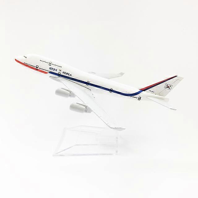 16 Cm Korean Air B747 Alloy Material Simulation Static Ornaments Toy Display Collection Decoration Show Gift