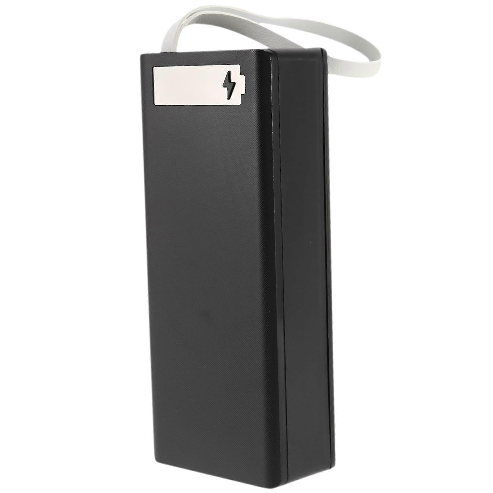 16x18650 Battery Storage Box PD QC3.0 Quick Charge DIY Bank Box Case Holder Box Black
