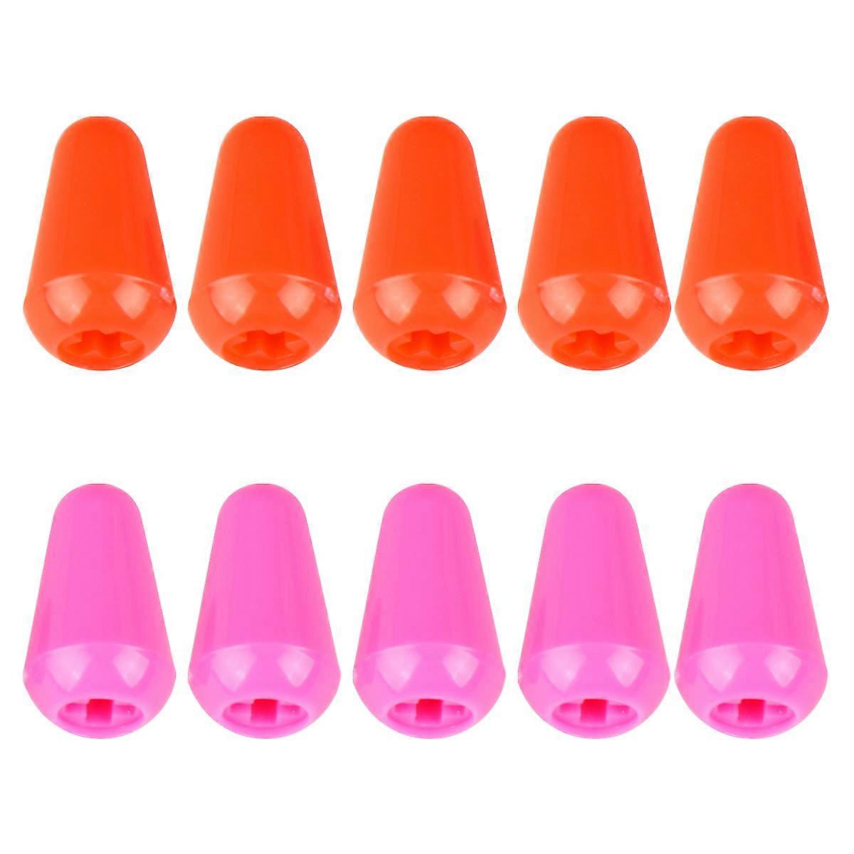 10st kepsar för elgitarr Switch Plastlock för 5-nivå Switch på gitarr Röd Lila