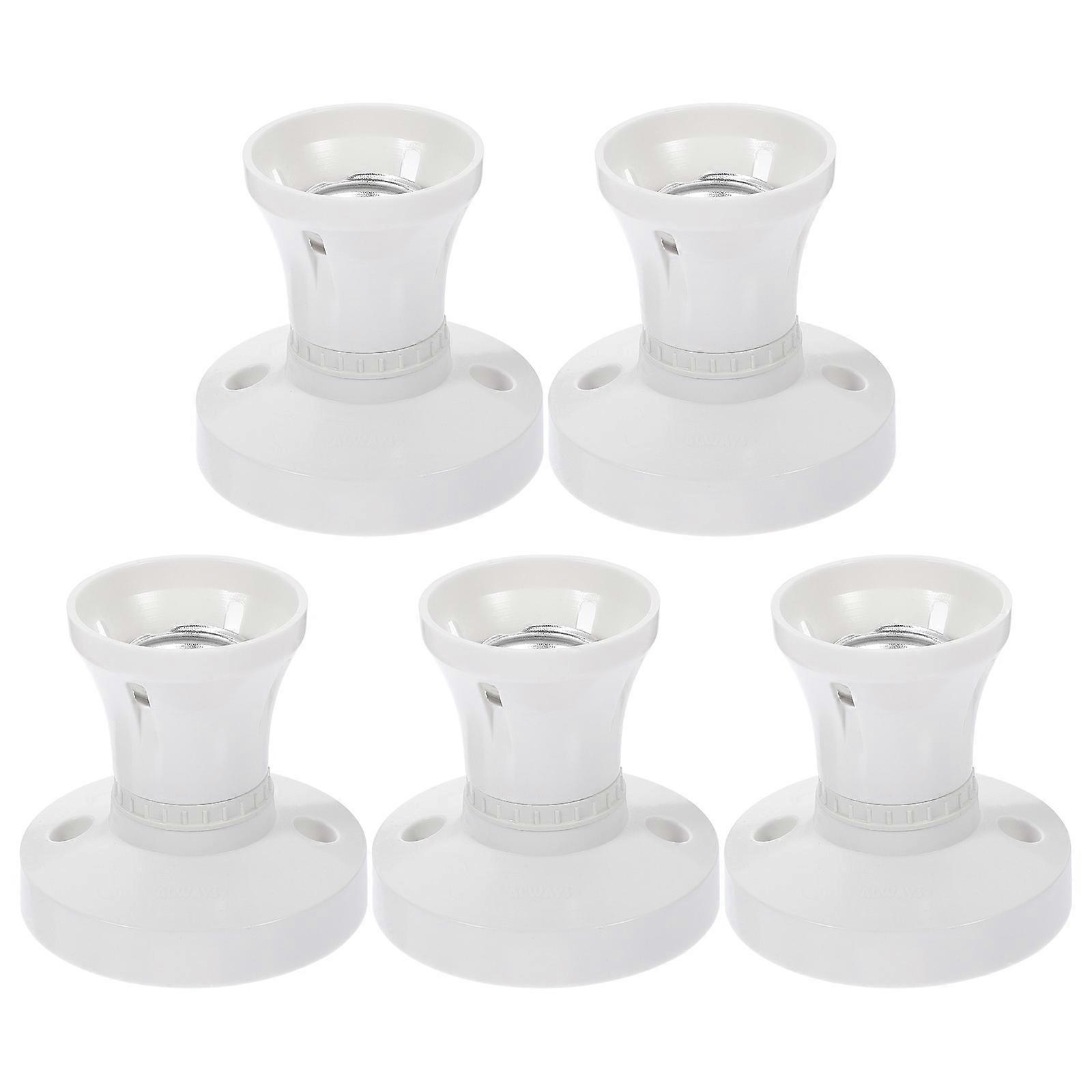 5pcs Ceiling Bulb Holders Chandelier Light Socket Adapters Bulb Socket for Light Fixtures(E27)
