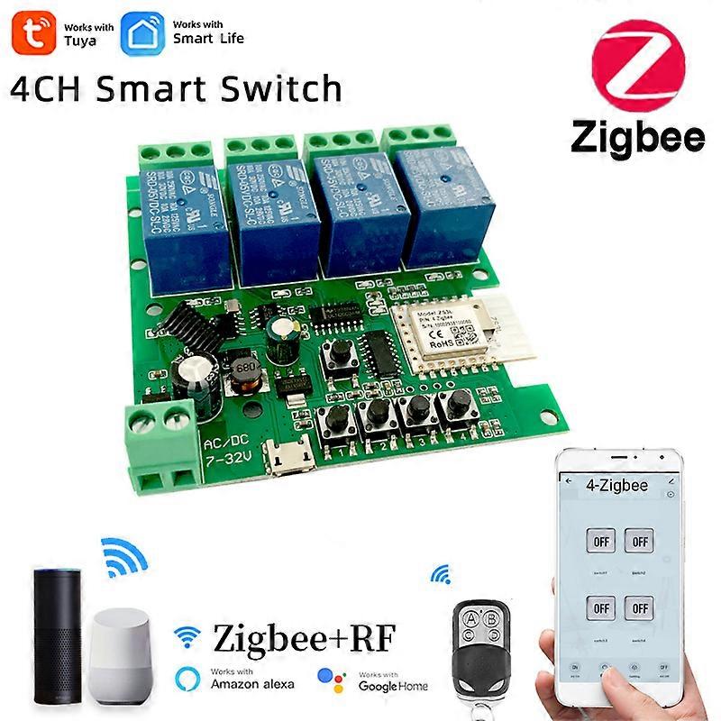 4CH 5-32V Relay Module Remote Control Wifi Switch Vioce Alexa Google Home Tuya Smart Hub Gateway Bridge