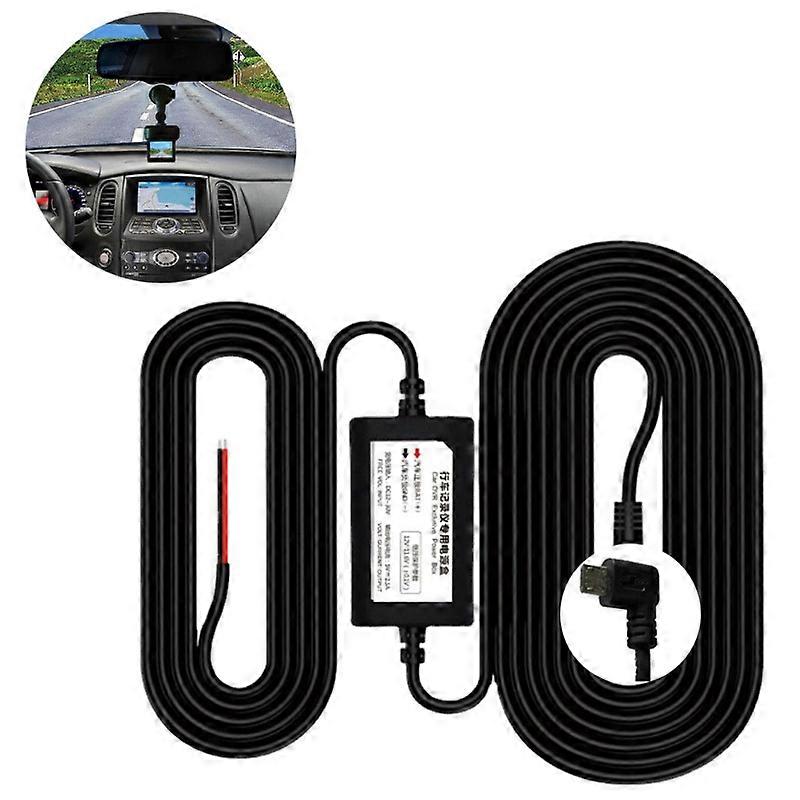 dash cam hardwire kit mikro / mini usb hård ledning kit 12v-30v til 5v bil dash kamera oplader netledning johx