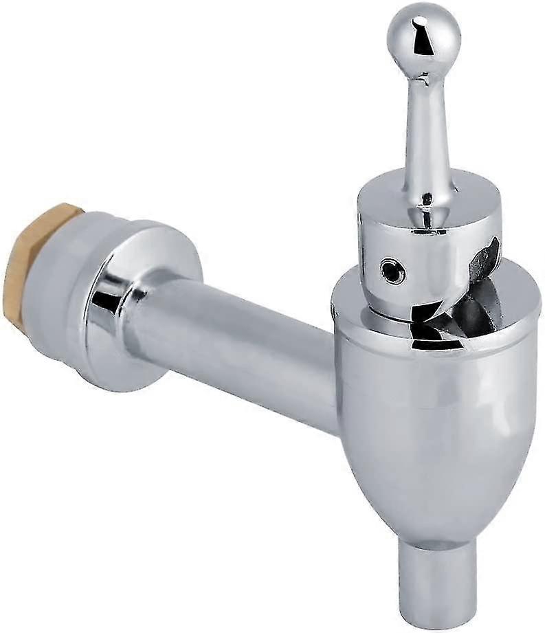 Weinhahn, Fass-Getränkespender, Kupfer-Weinhahn für selbstgebrautes Fass-Wein-Bier-Getränkespender-Wasserhahn (12 mm, Chrom)
