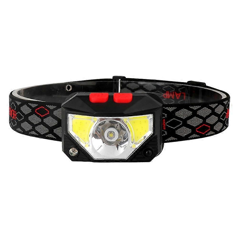 Led Headlamp Sensor 6 Modes Hands-free Usb Rechargeable Headlight With Red Lights