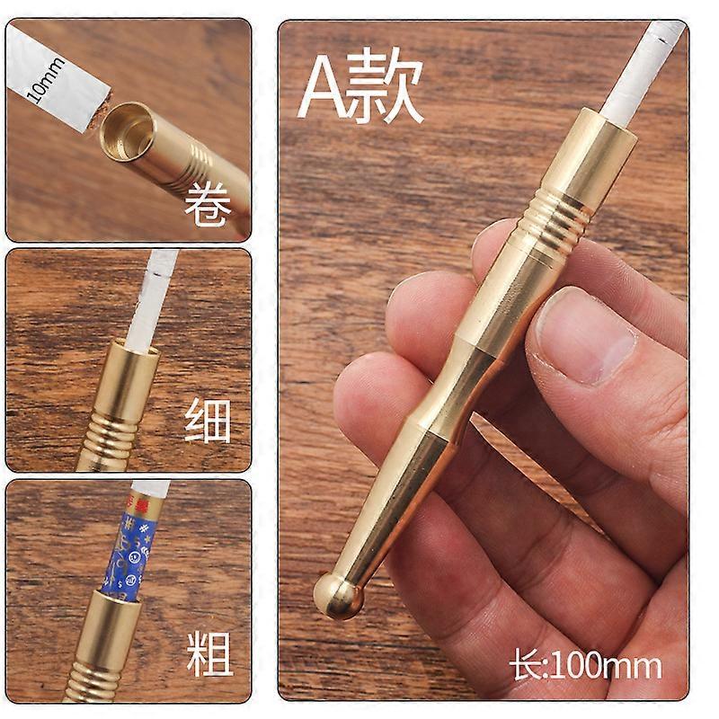 Cigarette Holder, Three-Use Brass Cigarette Holder Thick Medium Fine Rod Filter Men's And Women's Cigarette Recycling Washable Cigarette Holder