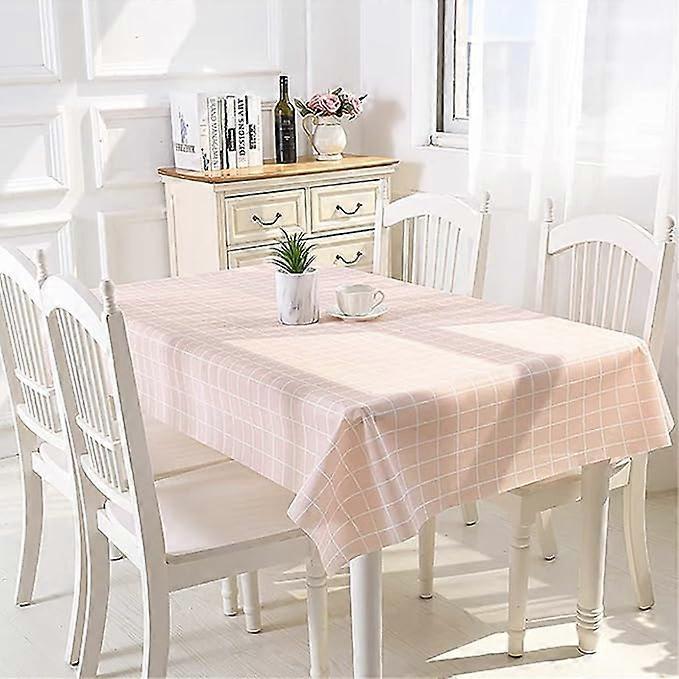 Wipe Clean PVC Tablecloth,Leaves Pattern Rectangular Large Easy Care Table Cover Reusable Oil-proof Washable Table Cloth for Holiday Dinner Outdoor Pi