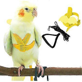 Alg Verstellbares Vogelgeschirr mit 80 Zoll Leine, Outdoor Flying Kit Trainingsseil für Vögel Papageien Nymphensittich