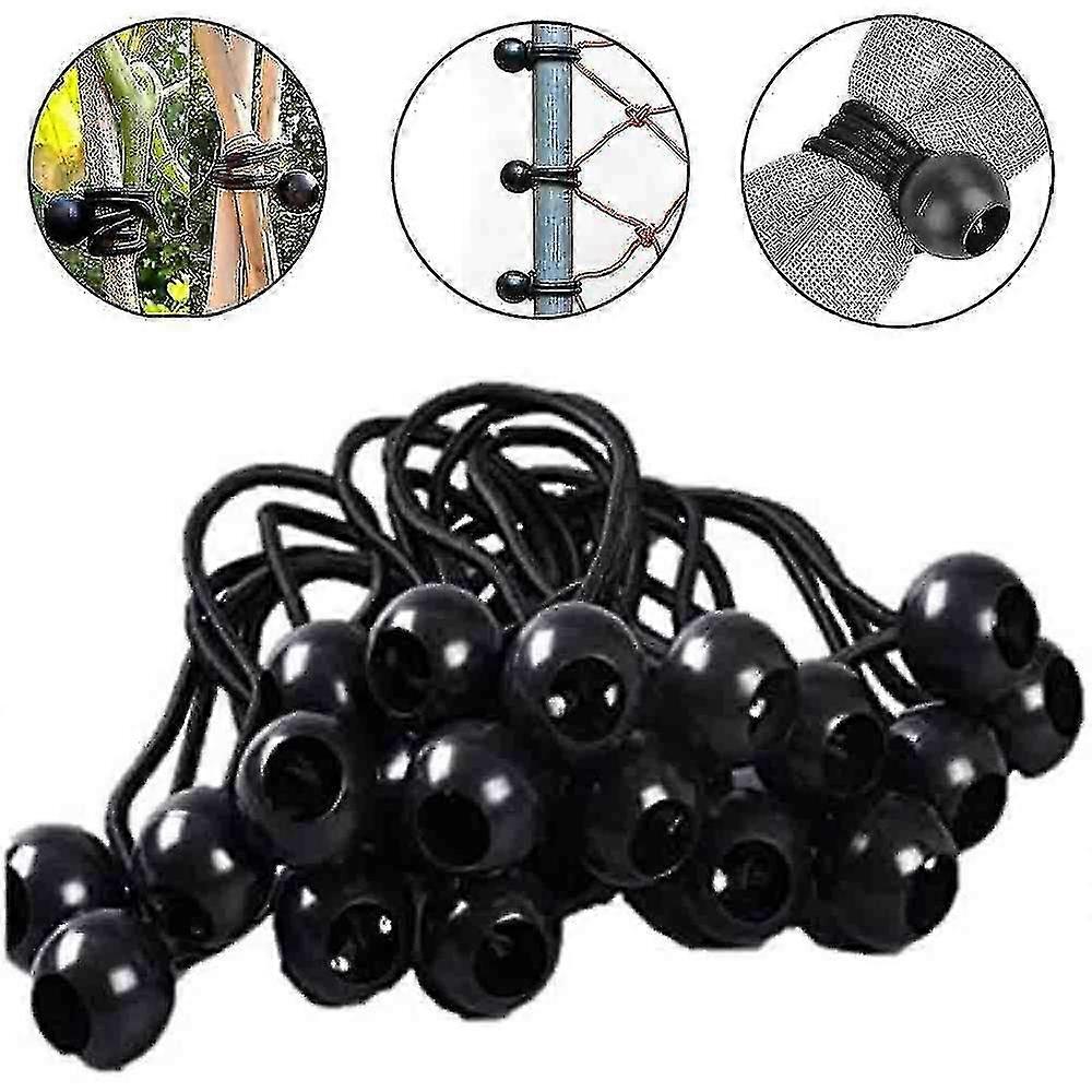 50pcs Bungee Straps With Ball Tie Down Strap Rubber Loops For Tent Fixed