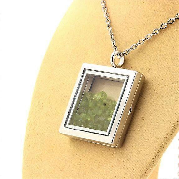 Raw Peridot Necklace