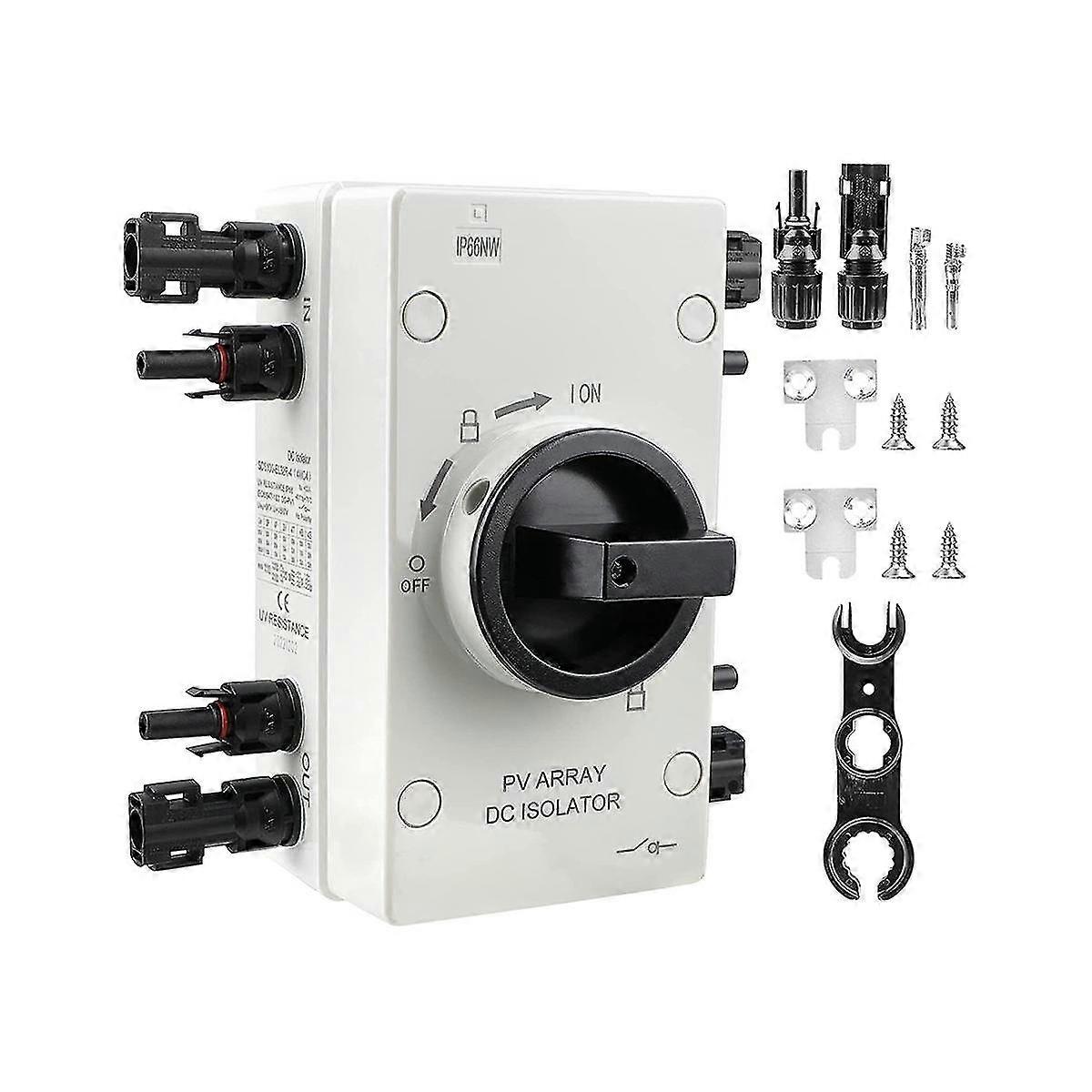 64a Solar Disconnect Switch, Ip66 Solar Combiner Box With Solar Panel Disconnect Switch For Solar