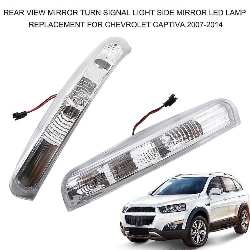 1 Pair Car Rear View Mirror Turn Signal Light Side Mirror LED Lamp Replacement for Chevrolet Captiva 2007-