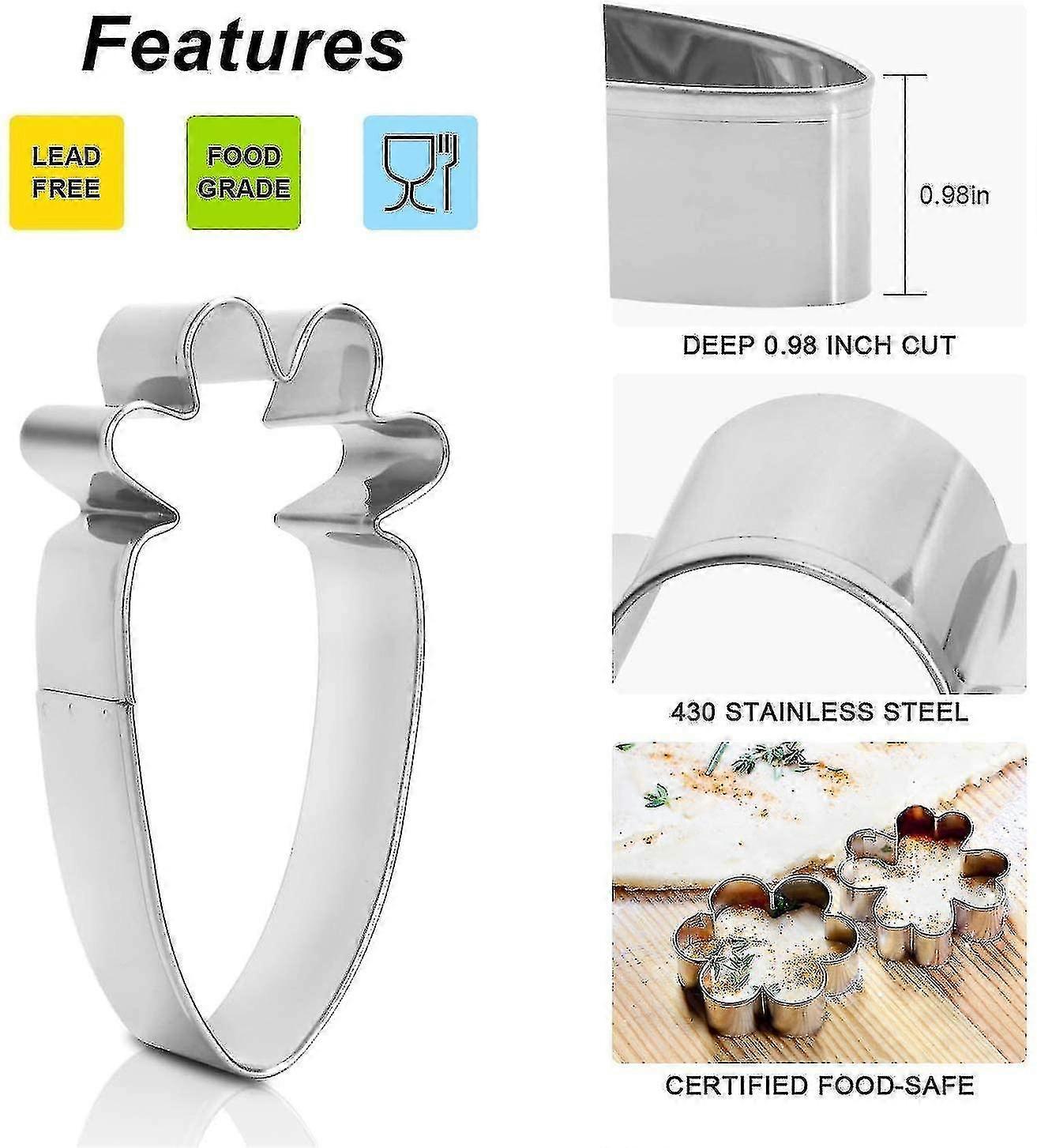 Cookie Cutter Easter Set, 11pcs Stainless Steel Biscuit Cutter, Bunny ...