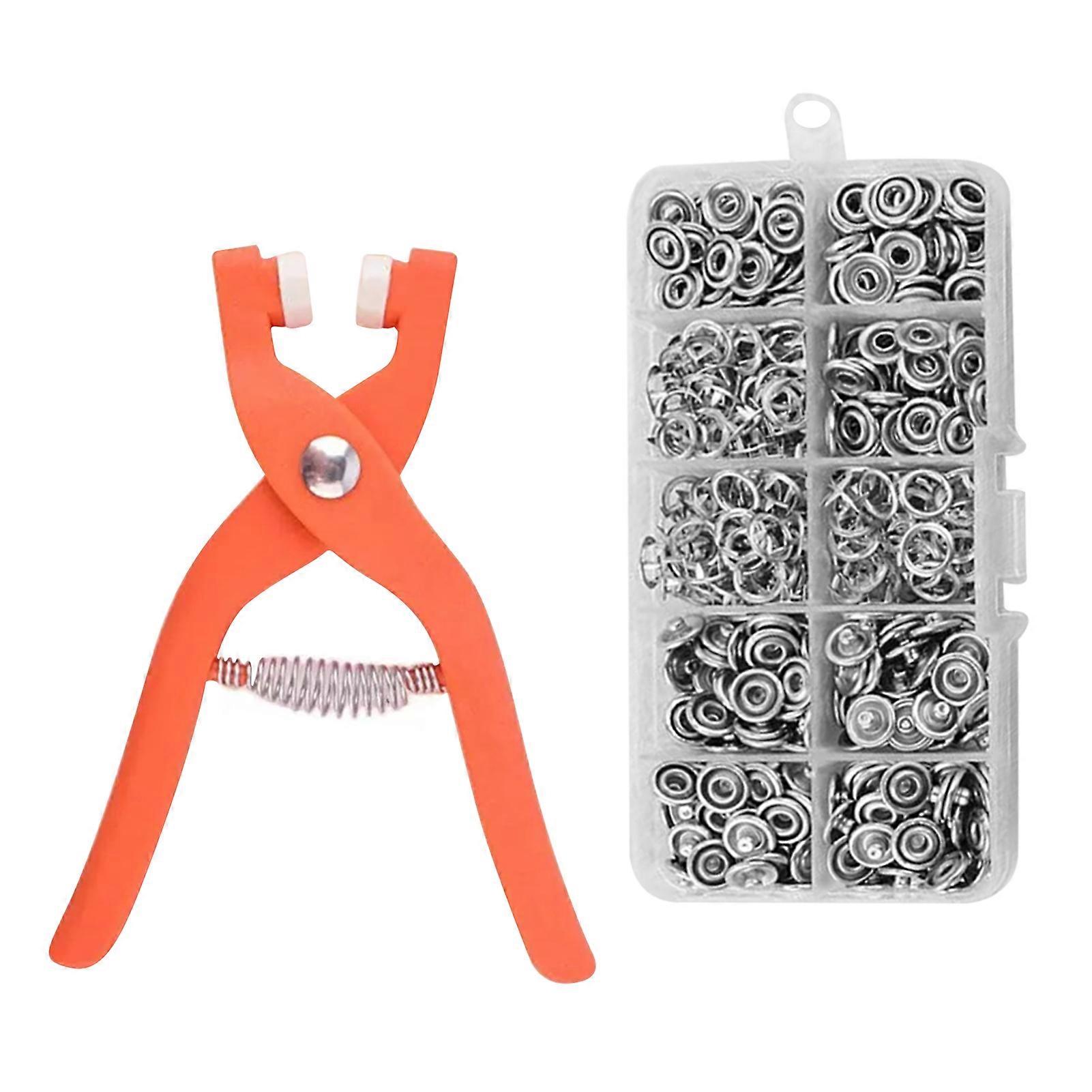 Five Claw Buckle Plier Set with 50 Snaps Buttons No-Sew Invisibles Snaps Fastener for Clothing Sewing