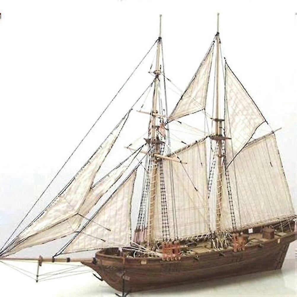 1 Set Assembling Building Kits Ship Model Wooden Sailboat Toys Sailing Model Assembled Wooden Kit Wood Crafts