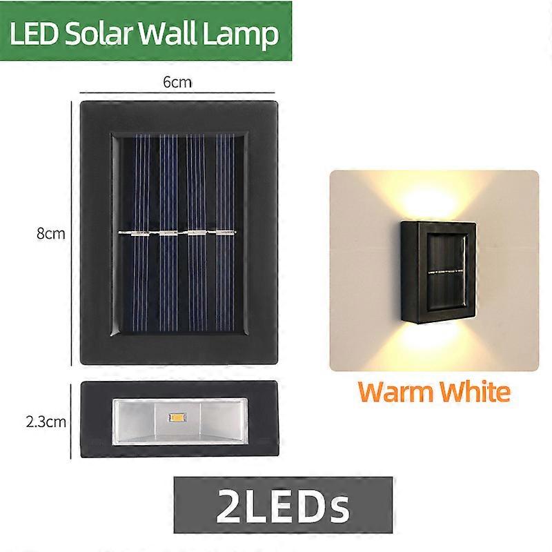 OK-B 1/2/4/6/8pcs Outdoor Solar Porch Wall Light Waterproof Entrance Corridor Lighting Decorative Lamp For Garden Park Estate