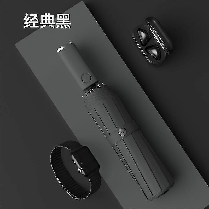Xiaomi Umbrelă pliabilă automată cu lumină LED Umbrele mari de ploaie rezistente la vânt Umbrele portabile în aer liber pentru bărbați femei 10 oase