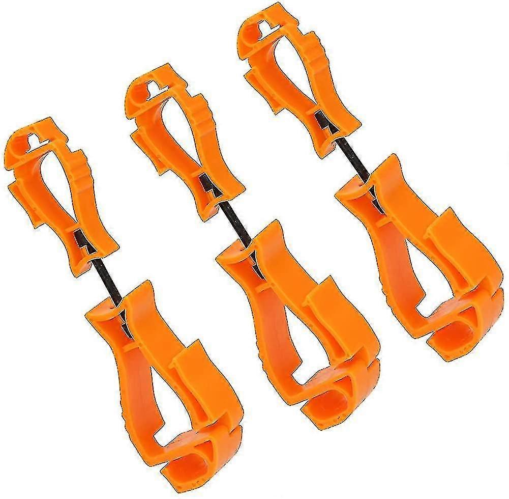 Set Of 3 Work Glove Retaining Clips (blue)