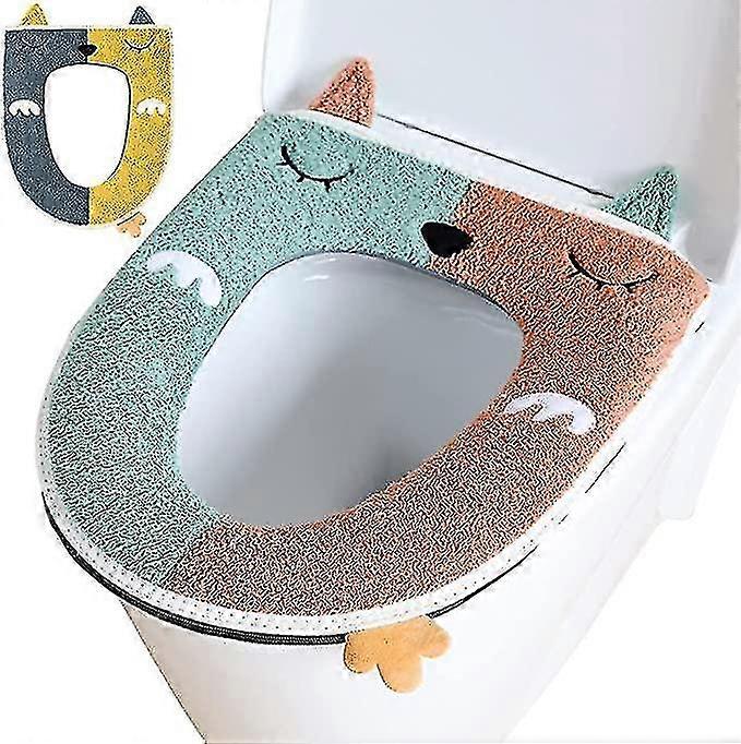 2 pezzi coprisedile WC, sedile WC con cerniera antil lavabile coprisedile wc t