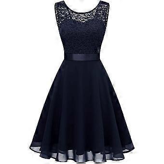 knee length dresses for ladies Navy Lace Georgette Maxi Dress – self-portrait-US main image 0