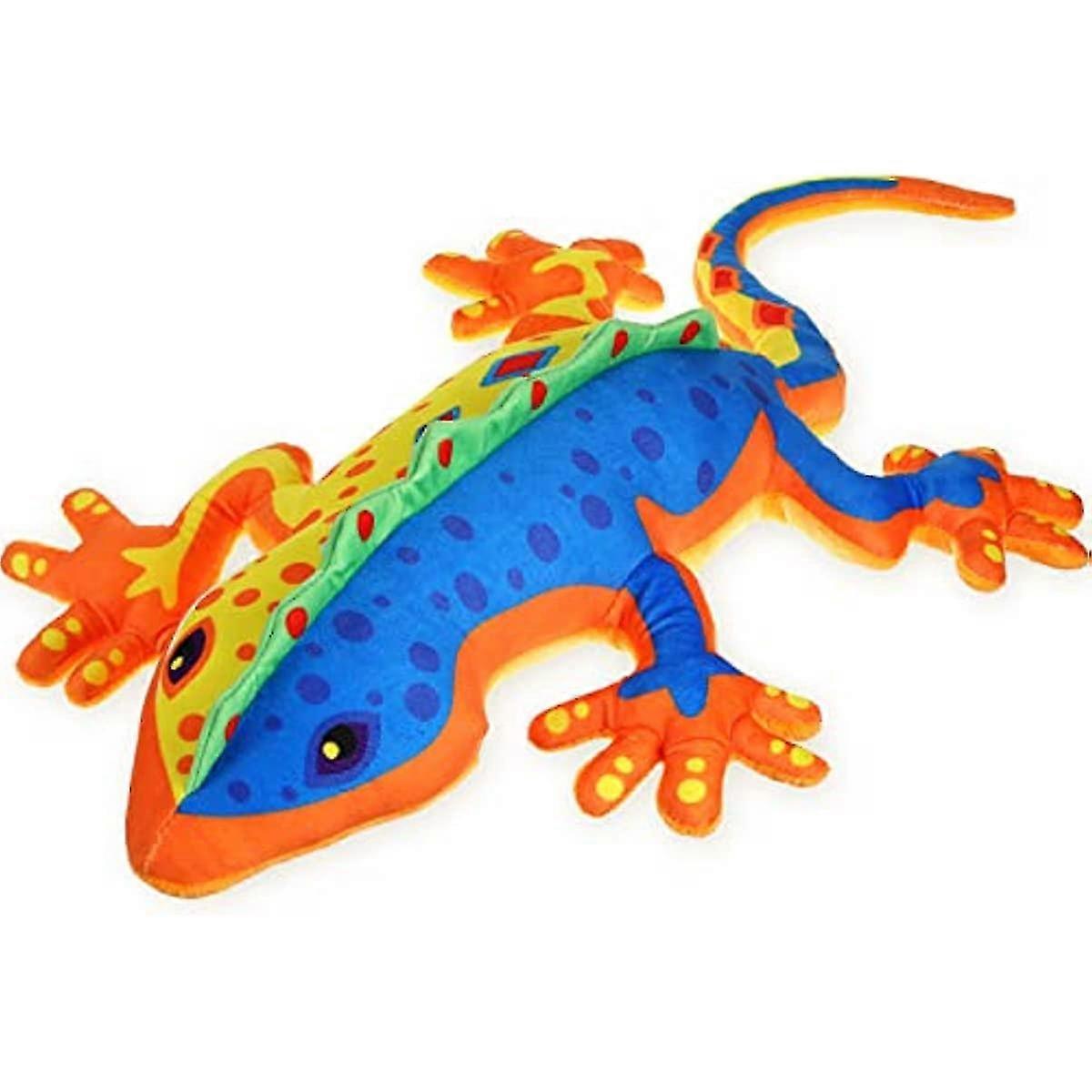 22 Zoll realistische Eidechse Plüschtier Plüschtier mit Flecken bunte Gecko Stofftier Robuster Gecko Plüsch Reptilien Spielzeug Umarmbares Geburtstagsgeschenk F