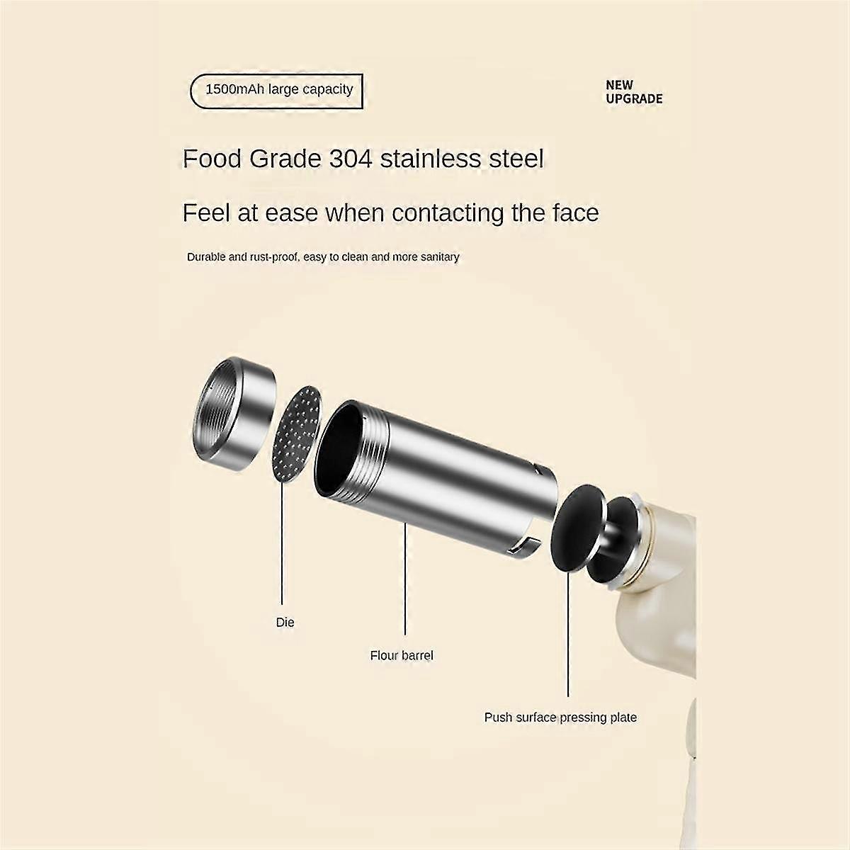 Cordless Handheld Automatic Noodle Maker Usb Charging With 5 Mold Small Electric Pasta Machine Household