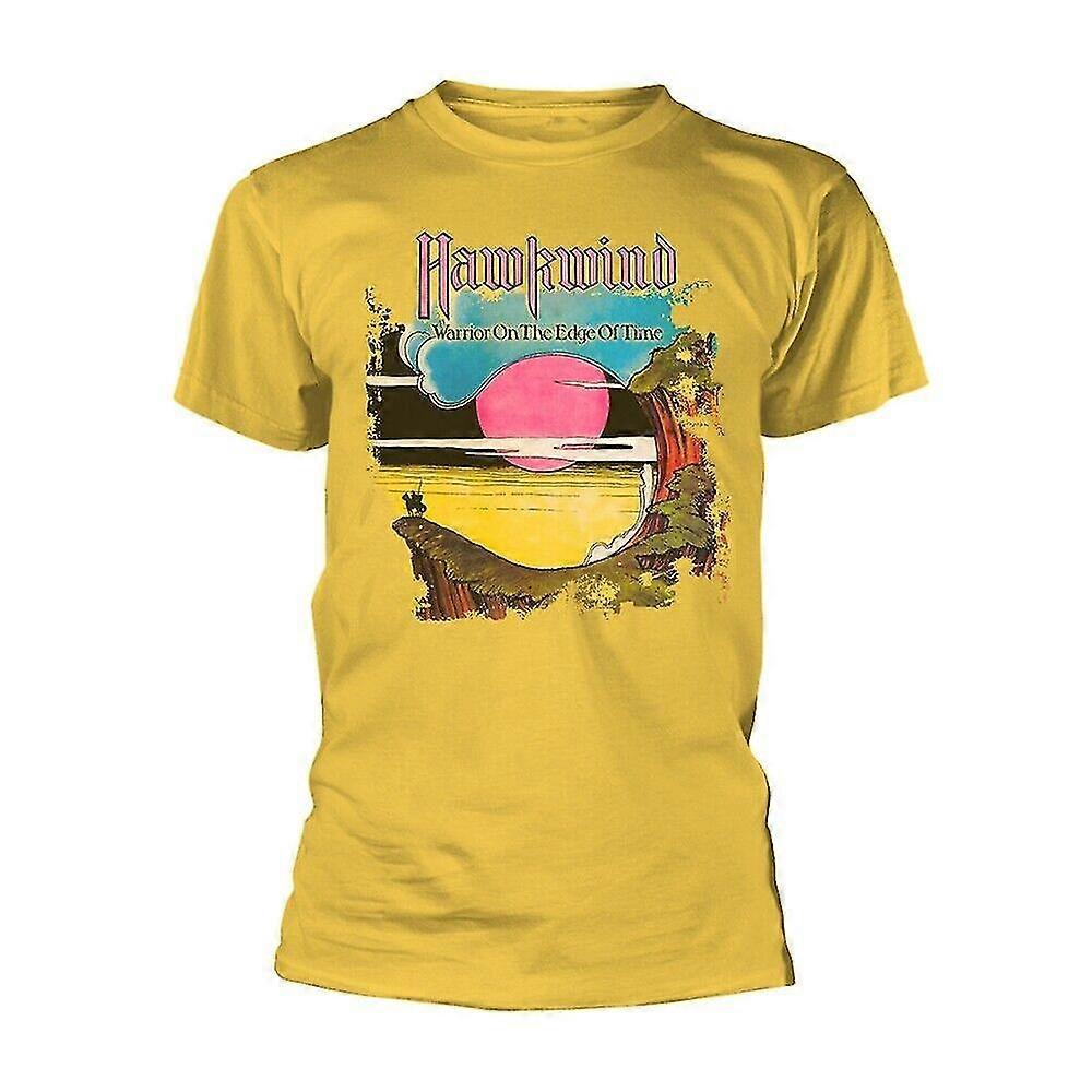 HAWKWIND - WARRIOR ON THE EDGE OF TIME (YELLOW) YELLOW T-Shirt Small TO2713 Comfortable fabrics of high quality