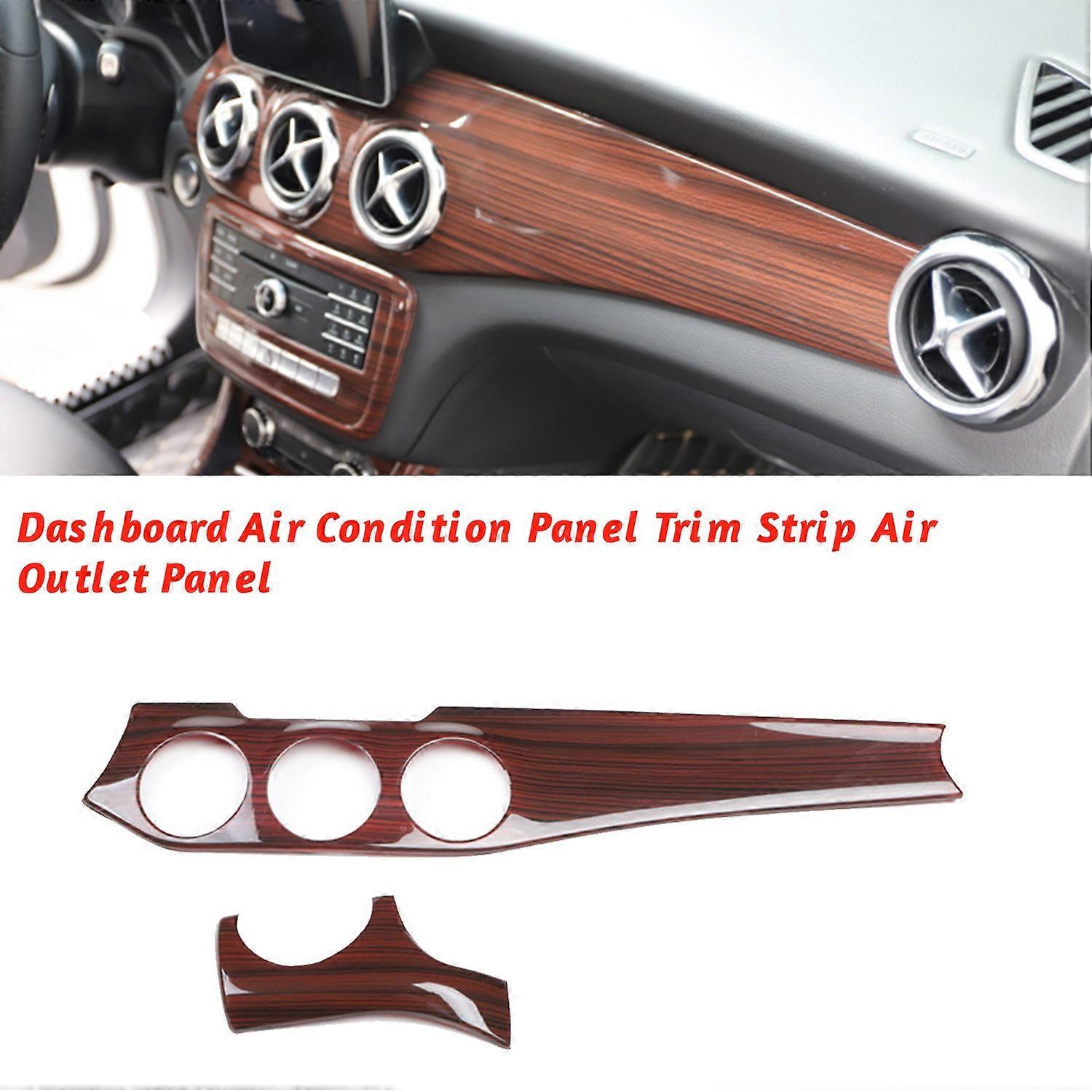 2Pcs Dashboard Air Condition Panel Trim Strip & Air Outlet Panel for W176 GLA X156 CLA C117 13-19 L