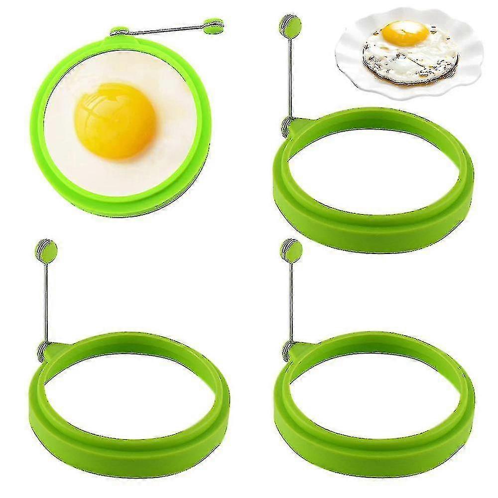 4pcs Silikon-Eierring, Eierringe Antihaft, Eierkochplatten, perfekte Spiegeleiform oder Pfannkuchenringe