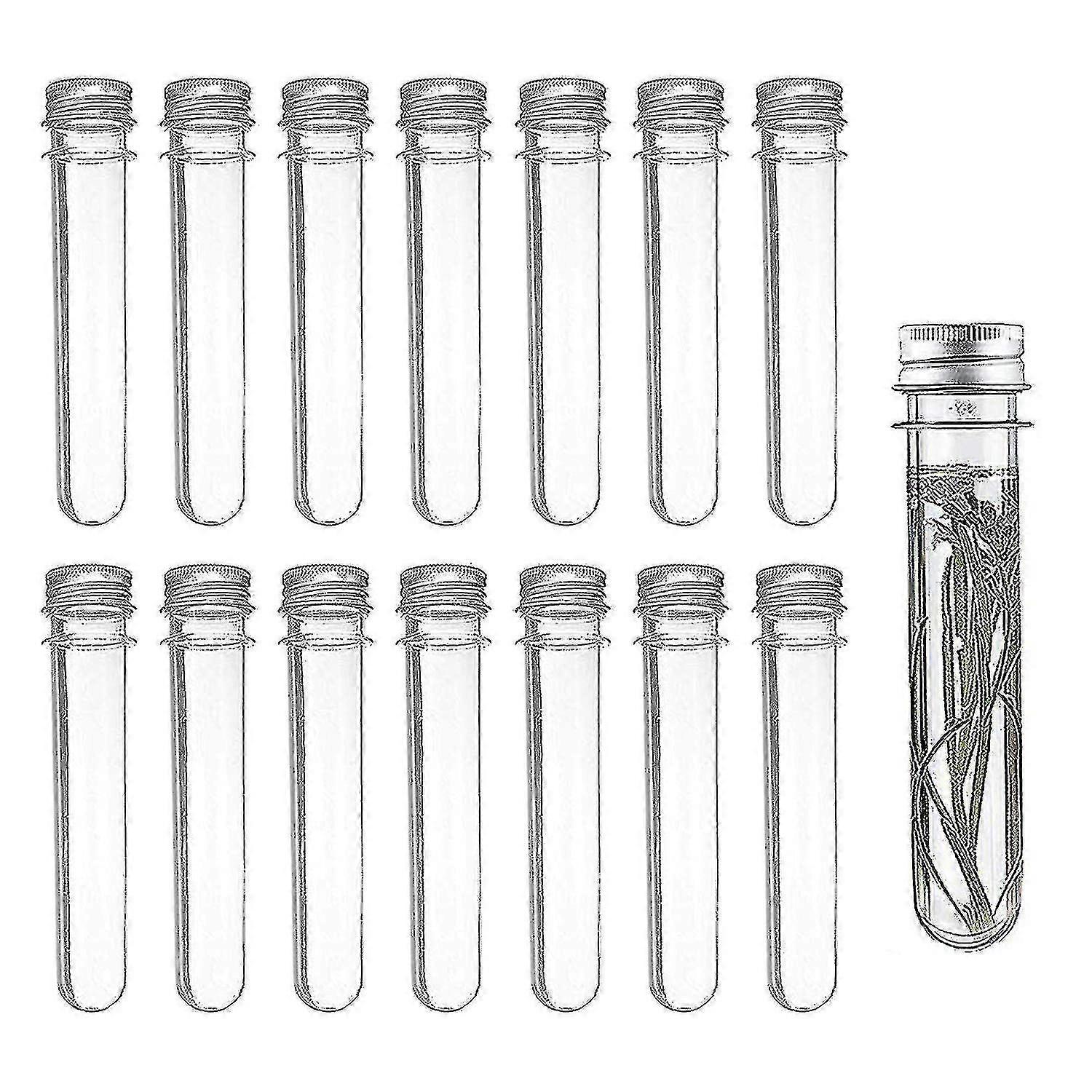 15 Pack Plastic Test Tubes Transparent Test Tube With Screw Cap40ml