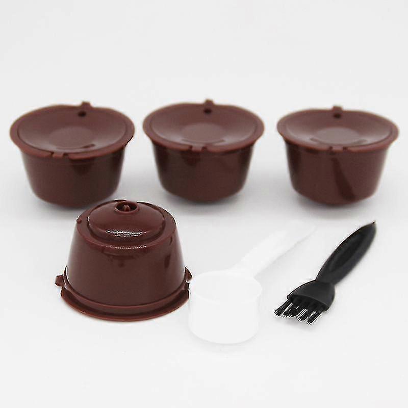 4pcs Refillable Coffee Capsule Cup For Dolce Gusto Nescafe Reusable Filter Pod