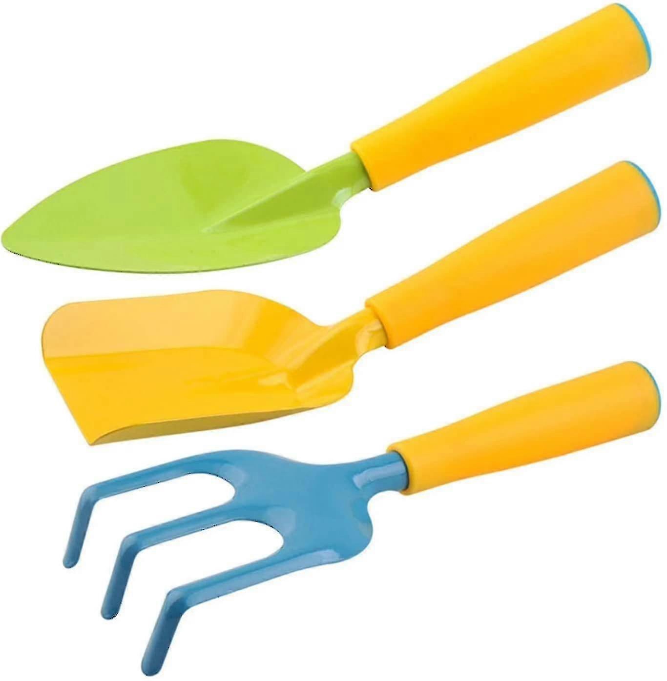 Kids Gardening Tool Set Garden Tools For Kids Aluminum With Non-slip Ergonomic Handle Including Kids Shovel Rake Trowelset Of 3