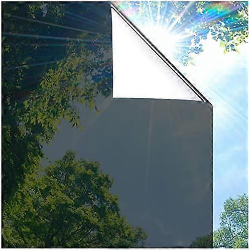 One Way Privacy Window Film Daytime Window Film See Out Not in Reflective Window Film Sun Blocking Heat Control Anti UV Non-Adhesive Static Cling for